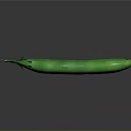 Fresh Green Pea Pod Isolated on Gray Background for Food Photography