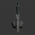 Futuristic Sci-Fi Weapon With Detailed Mechanical Design Glowing Elements And Metallic Texture 3d model