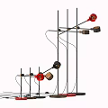Modern lighting combination table lamp floor lamp 3d model