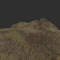 Natural Wood And Stone Mountain Landscape With Green Vegetation And Rock Textures