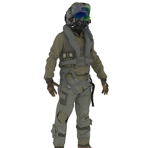 Modern astronaut flight suit 3d model