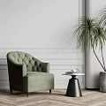 Jane European Single Sofa Single Sofa Side Combination 3d model