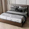 Double bed 3d model