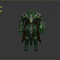 Mythical Warrior Armor With Metallic Spiked Design And Golden Accents Red Cape