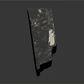 Natural Decorative Stone With Dark Textured Surface And Irregular Shape Design
