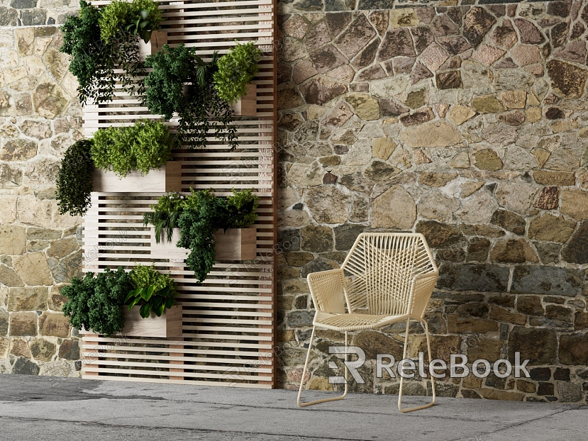 Modern Wall Brick Wall Stone Wall Wall Green Planting Ancient City Wall model