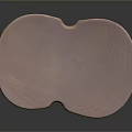 Unique Terracotta Stool With Curved Top And Artisanal Carved Base Design