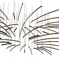 Modern Golden Radiant Line Design Wall Sconce For Stylish Interior Decor