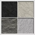 Textured Background Wall Options With Different Stone Like Color And Design Varieties 3d model