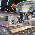 Fun Play Kids Play Area With Space Theme Moon Planets And Play Equipment