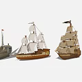 Modern Sailing 3d model