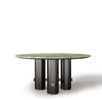 Minotti Miloti Dining Table End View Table 3d model