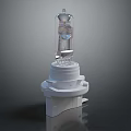 Transparent Light Bulb With White Base And Clear Glass Structure