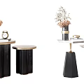 Light luxury round several sides combination 3d model