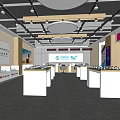 Modern Business Hall Mobile Phone Store Digital Store Mobile Phone Accessories Store Digital Store Unicom Business Hall Nakajima Display Desk 3d model