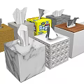 Home Living Essentials Various Design Tissue Boxes With Different Materials 3d model