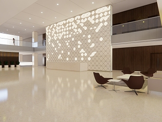 Modern Hall Office Hall 3d model