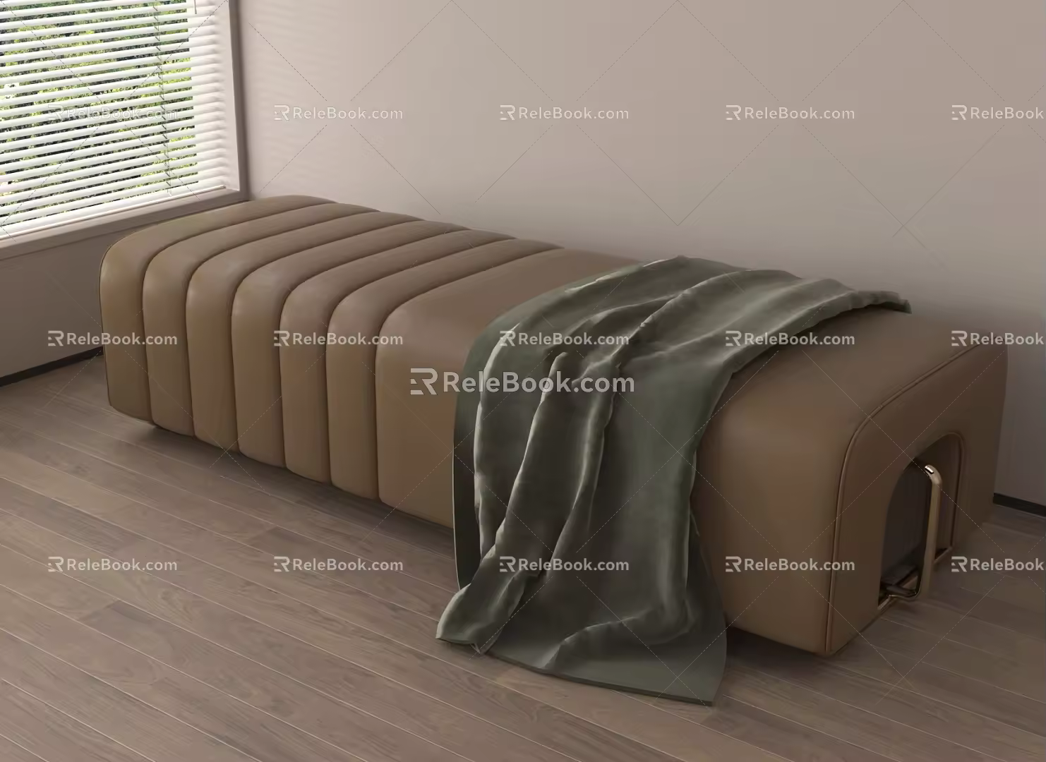 Modern Bed End Stool Sofa Bench 3d model