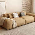 modern double sofa multiplayer sofa double sofa 3d model