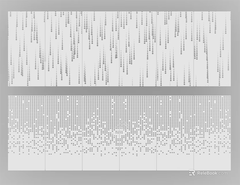 Abstract Geometric Pattern Design With Dot And Line Textures For Decorative Use 3d model