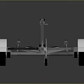 Heavy Duty Metal Trailer Frame With White Wheels And Support Structure