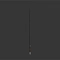 Medieval Sword With Long Metal Blade Hilt And Dark Background Reflection