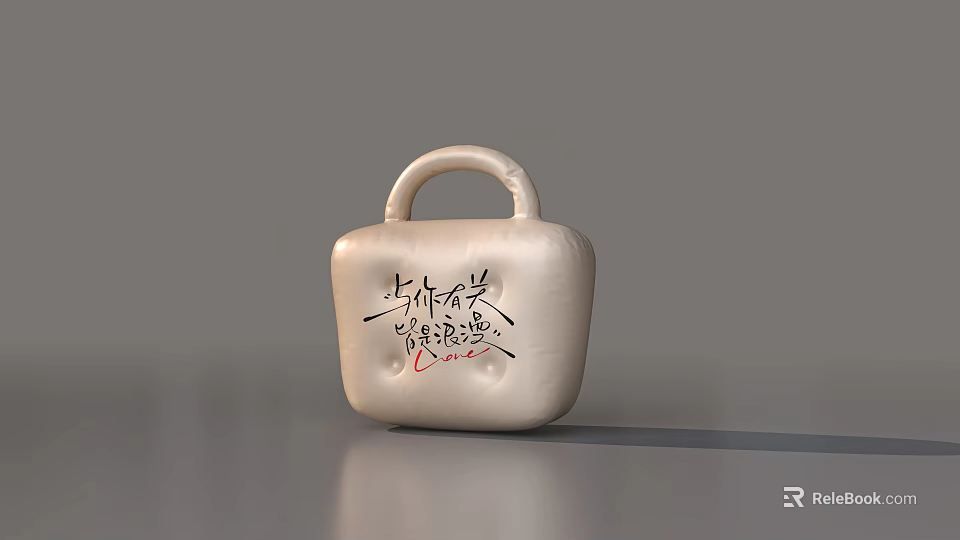 Inflatable Model With Professional Design Exquisite Shape White Handbag Style 3d model