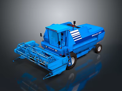 New Holland Blue Agricultural Combine Harvester For Farm Harvesting Operations 3d model