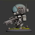 Mech Warrior Mech Soldier Machine Battlearm Mechanical Battlearm Machine Fighter Robot 3d model