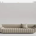 Modern Baxter Multiplayer Sofa 3d model
