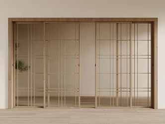 Jifeng sliding door Japanese sliding door 3d model