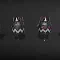 Barrel Shaped Character Creatures With Red Eyes Wheels And Colorful Exteriors