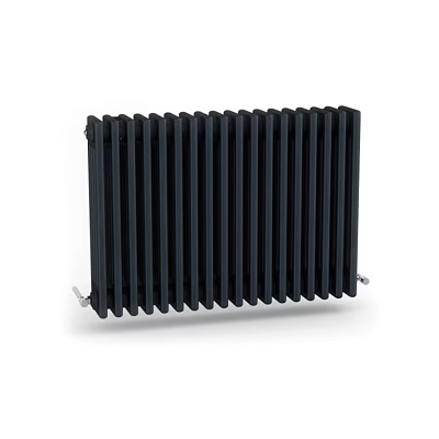 Modern Black Bathroom Cabinet with Vertical Slats and Sleek Storage Design 3d model