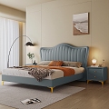 Modern Double Bed 3d model