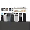 Modern Household Electrical Appliances Including Water Dispensers And Wall Mounted Devices In Various Colors