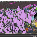Aerial View Urban Planning With High Rise Buildings Roads River And Green Spaces