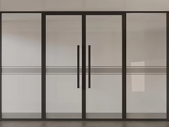Glass double door 3d model
