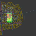 Aerial View Planning Urban Design With High Rise Buildings And Central Green Spaces