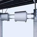 inverter support pile foundation support photovoltaic inverter 3d model