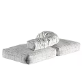 Soft Two Seater Sofa With Checkered Fabric And Curved Comfortable Cushions