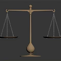 Golden Scales For Daily Living Supplies With Two Pans And Round Base