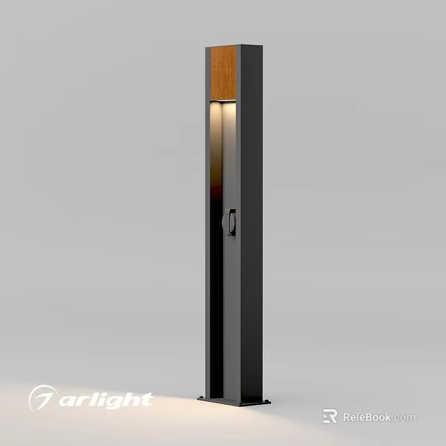Modern Outdoor Light With Metal Column And LED Illumination For Garden Patio 3d model 