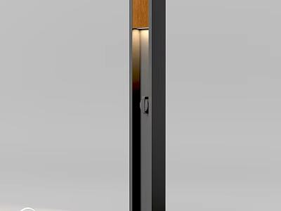 Modern Outdoor Light With Metal Column And LED Illumination For Garden Patio 3d model