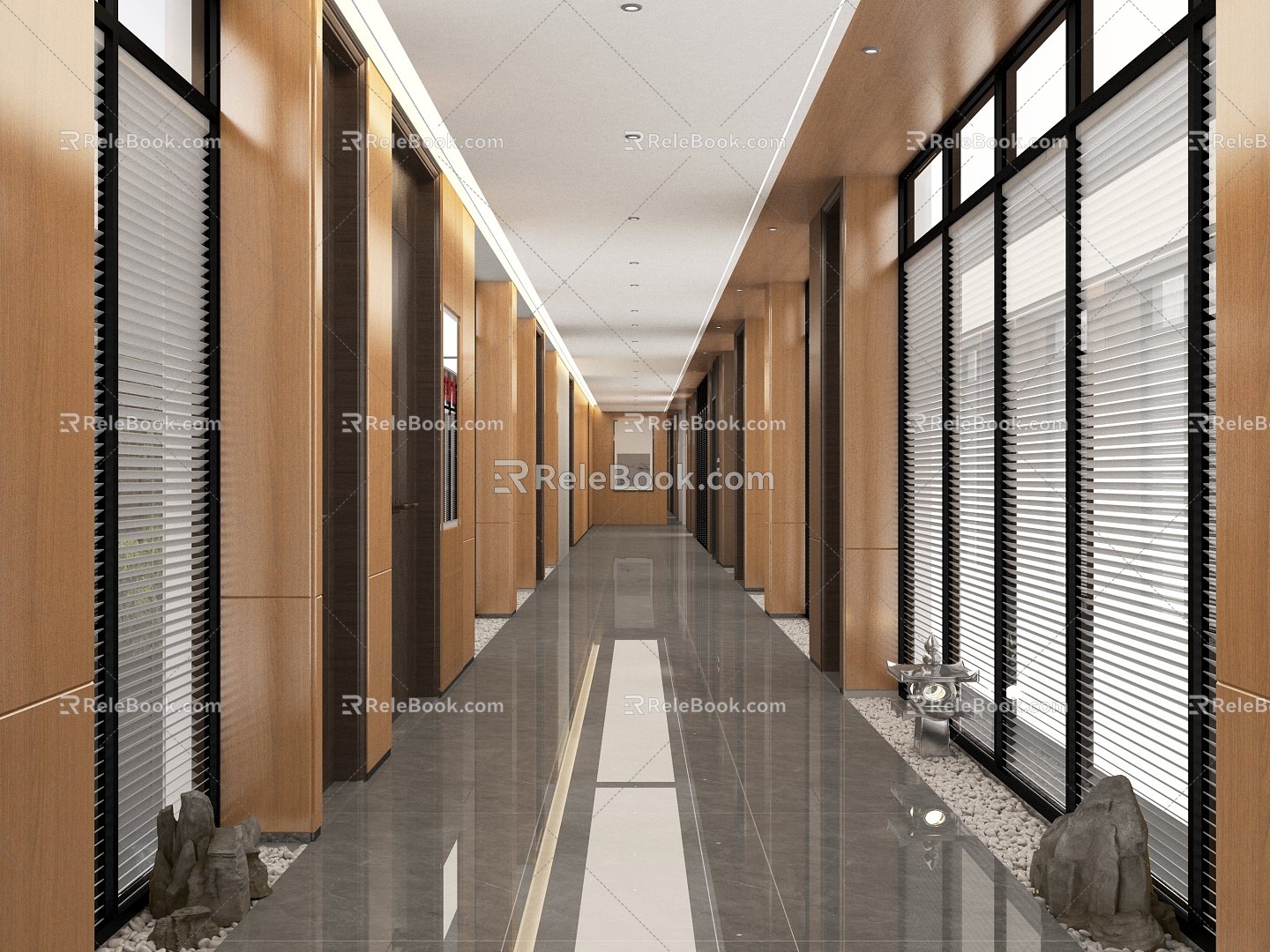 Office corridor 3d model