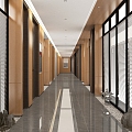 Office corridor 3d model