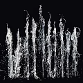 Garden Water Feature With Vertical Water Jets And Splashing Streams