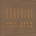 Various Gold Cabinet Handles In Different Styles Displayed On Dark Wood Panel