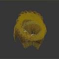 Realistic Game and Movie Character With Brown Braided Hair Wig 3D Model Design