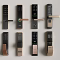 Modern Smart Door Handles With Digital Keypad Various Designs And Colors