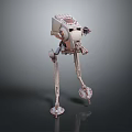Mechanical Character Walker Robot Design With Long Legs And Detailed Structure 3d model